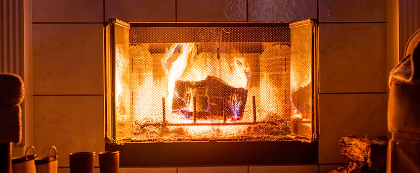 Mendota Hearth Landscape Fireplace Installation in Amsterdam, New York
