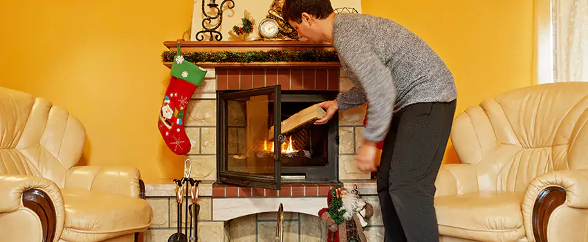 Rusted Metal Fireplace Restoration in Amsterdam, New York